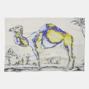 Abstract Camel....replica   Tea Towel