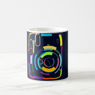 Abstract camera coffee mug