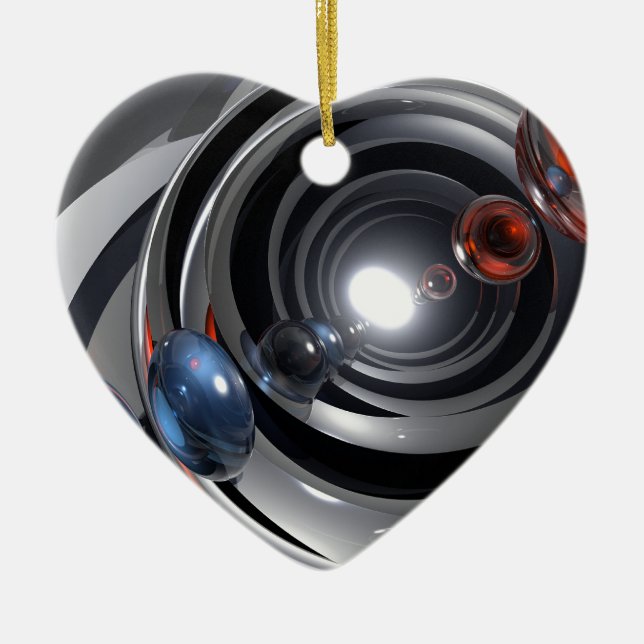 Abstract Camera Lens Ceramic Tree Decoration (Front)