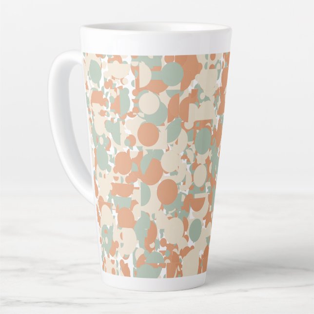  abstract camouflage  latte mug (Left Angle)