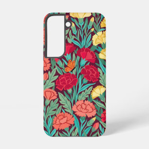 Abstract Carnations Butterflies Samsung Cases