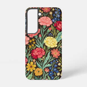 Abstract Carnations Butterflies Samsung Cases