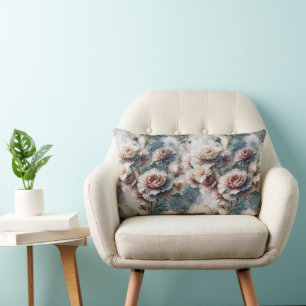 Abstract carnations pattern design 2 lumbar cushion