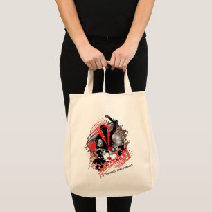 Abstract Carnival Panman in Red White and Black Tote Bag