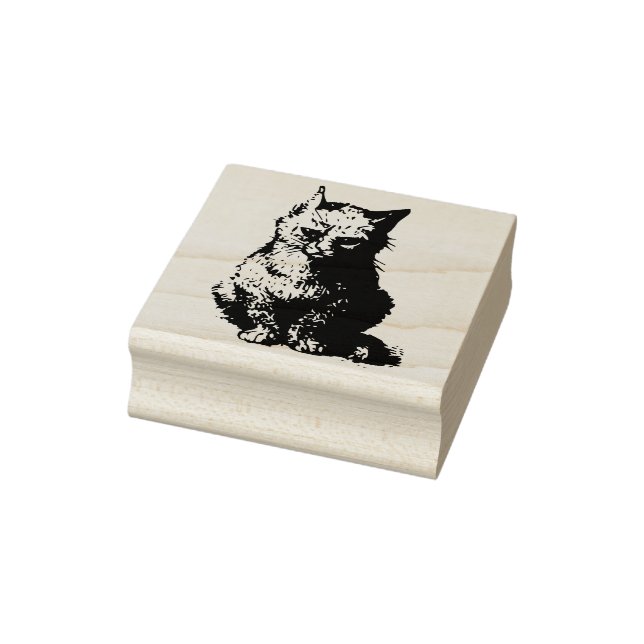 abstract cat art stamp (Stamp)