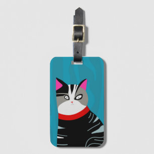 Abstract Cat Luggage Tag