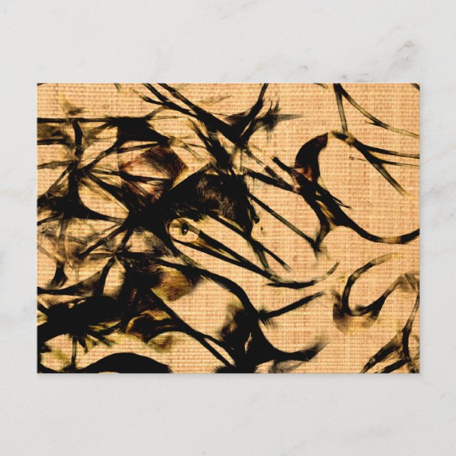 Abstract cat postcard (Front)