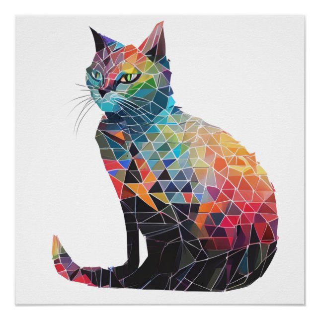 Abstract Cat Poster (Front)