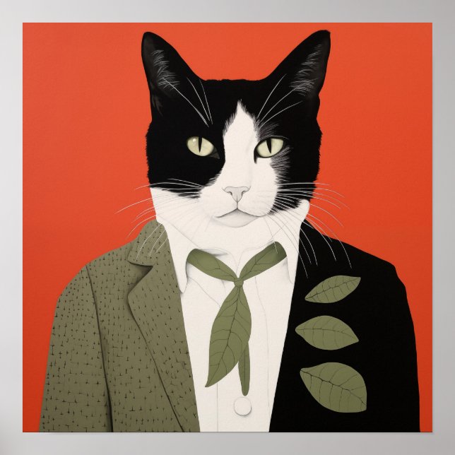 Abstract Cat Poster (Front)
