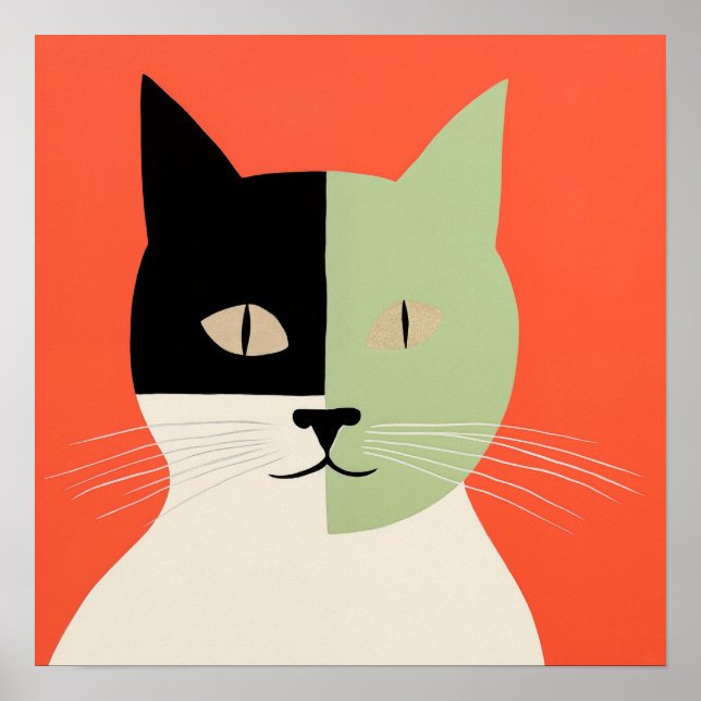 Abstract Cat Poster (Front)