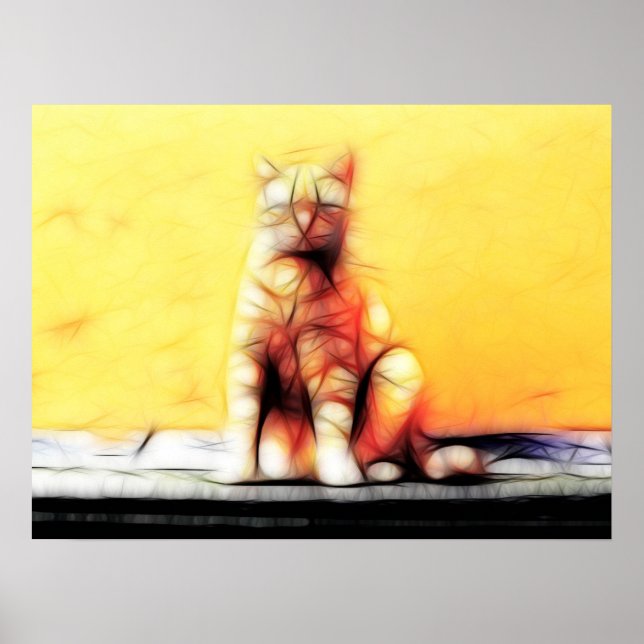 Abstract Cat Poster (Front)