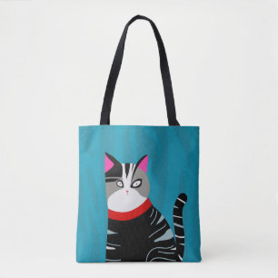 Abstract Cat Tote Bag