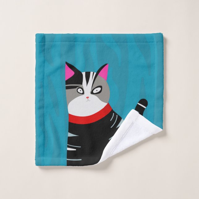Abstract Cat Wash Cloth (Wash Cloth)