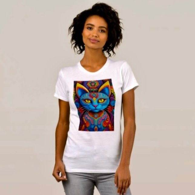 Abstract Cat with Yellow Eyes T-Shirt (Creator Uploaded)