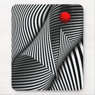 Abstract - Catch the red ball Mouse Pad