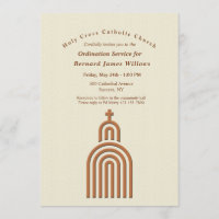 Abstract Cathedral Ordination Service Invitation