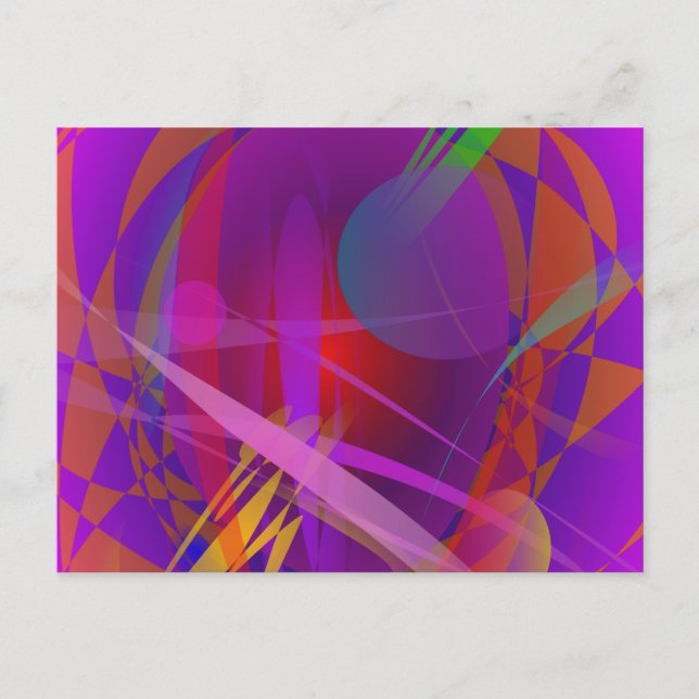 Abstract Cat's Face Postcard (Front)