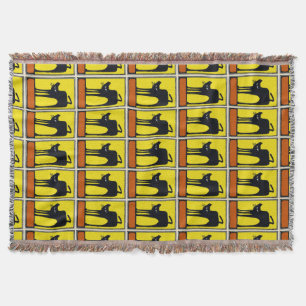 Abstract Cats Throw Blanket