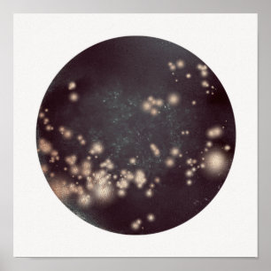 Abstract Celestial Moon Art Poster