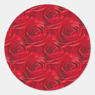 Abstract Centre of Red Rose Wallpaper Classic Round Sticker