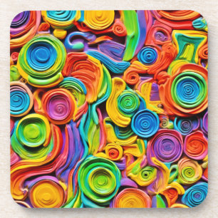 Abstract Ceramic Joy Coaster