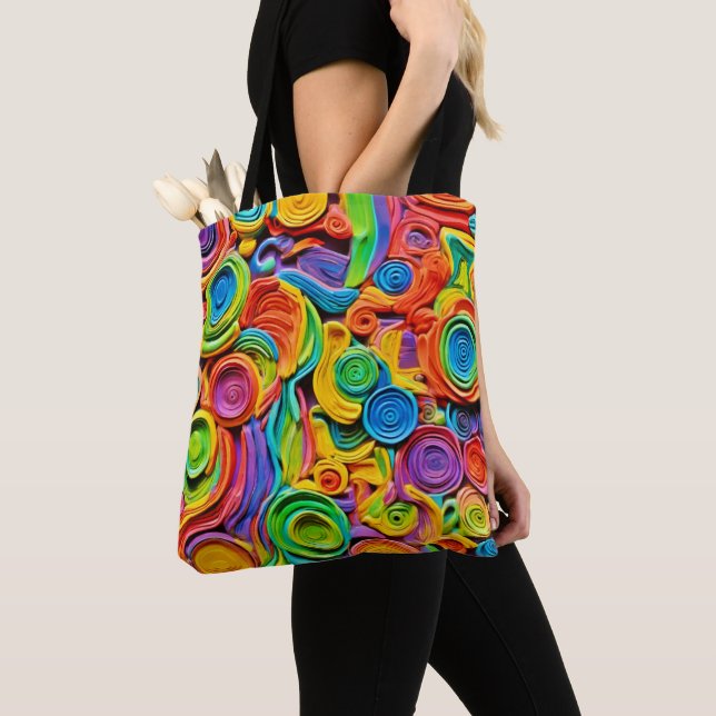 Abstract Ceramic Joy Tote Bag (Close Up)