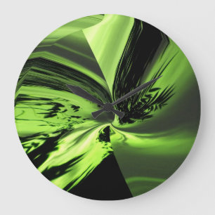 Abstract Chartreuse One Wall Clock