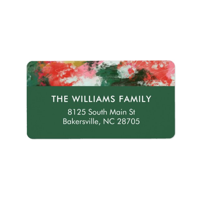 Abstract Cheer Address Labels (Front)