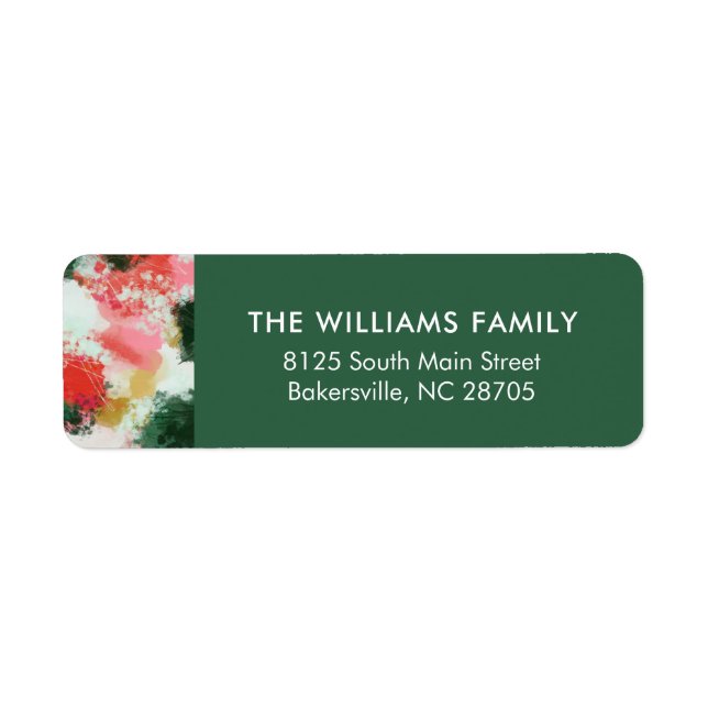 Abstract Cheer Return Address Labels (Front)