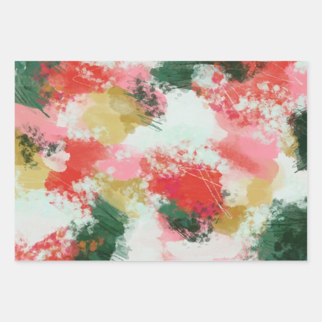 Abstract Cheer Wrapping Paper Sheet (Front)
