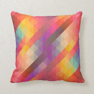 Abstract Chequered Square Cushion