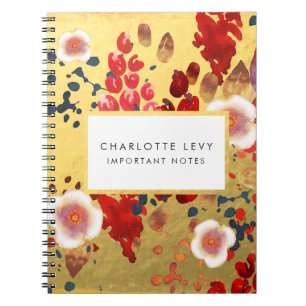 Abstract Cherry Blossom Asia Japan Inspired Art Notebook