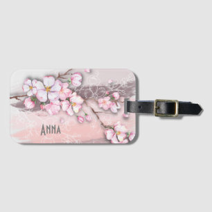 Abstract Cherry Blossoms Personalised Luggage Tag