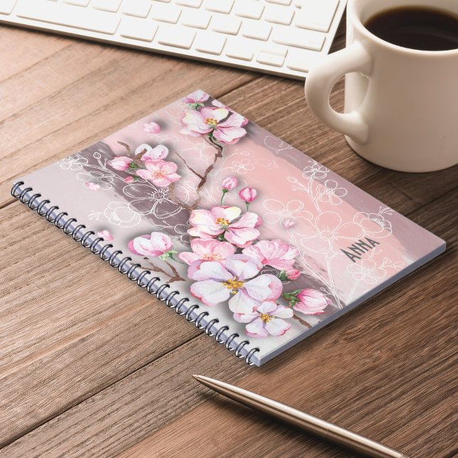 Abstract Cherry Blossoms Sprial Notebook (Creator Uploaded)