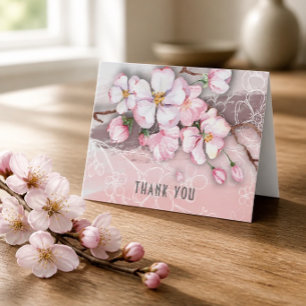 Abstract Cherry Blossoms Thank You Card