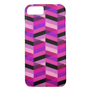 Abstract Chevron/Herringbone   Purples & Violet iPhone 8/7 Case