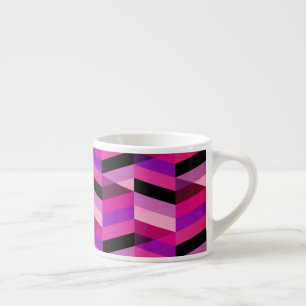 Abstract Chevron/Herringbone   Purples & Violet Espresso Cup
