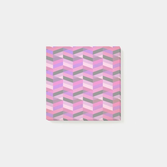 Abstract Chevron/Herringbone | Purples & Violet Post-it Notes (Front)
