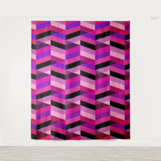Abstract Chevron/Herringbone | Purples & Violet Tapestry