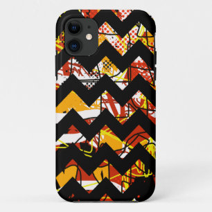abstract chevron stripes iPhone 11 case