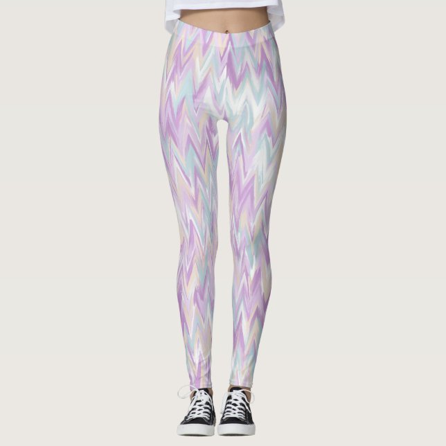 Abstract Chevrons Leggings (Front)