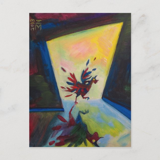 Abstract Chicken Postcard (Front)