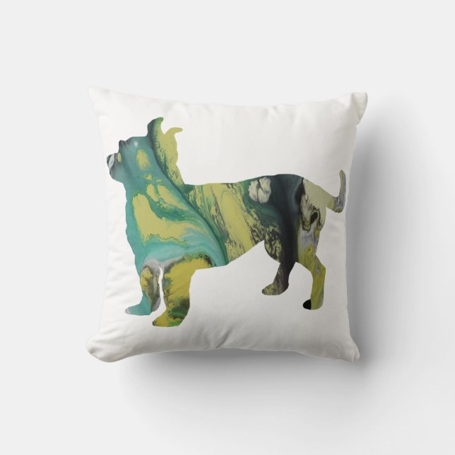 Abstract  Chihuahua Silhouette Cushion (Front)