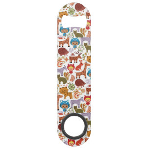 Abstract Child and Animals Pattern