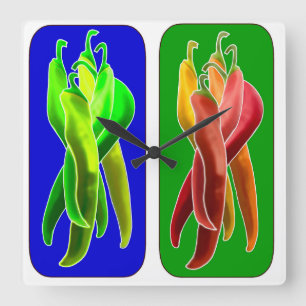 Abstract Chiles Wall Clock