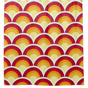 Abstract chinese, japanese scaly skin mythical fa shower curtain