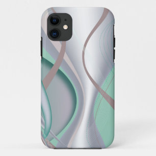 Abstract Chocolate Mint Tornado iPhone 11 Case