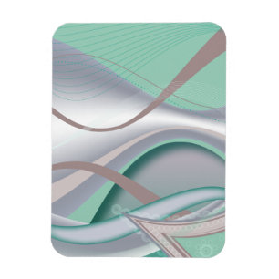 Abstract Chocolate Mint Tornado Magnet