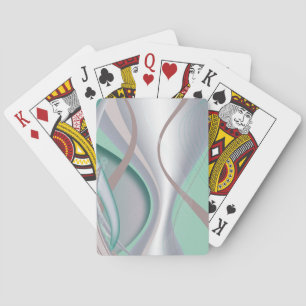 Abstract Chocolate Mint Tornado Playing Cards
