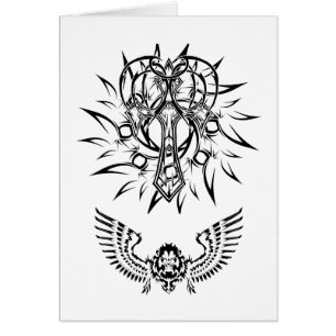 Abstract Christian Tribal Tattoo Design